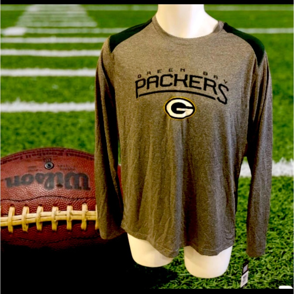 Green Bay Packers NFL Long-Sleeve Youth XL Boy Sz. 18 Performance Wick Shirt NWT